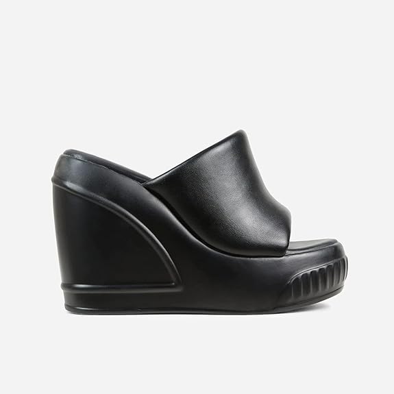 Chic Rubber Platform Wedge Sandals