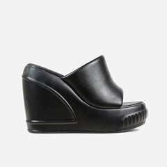 Chic Rubber Platform Wedge Sandals