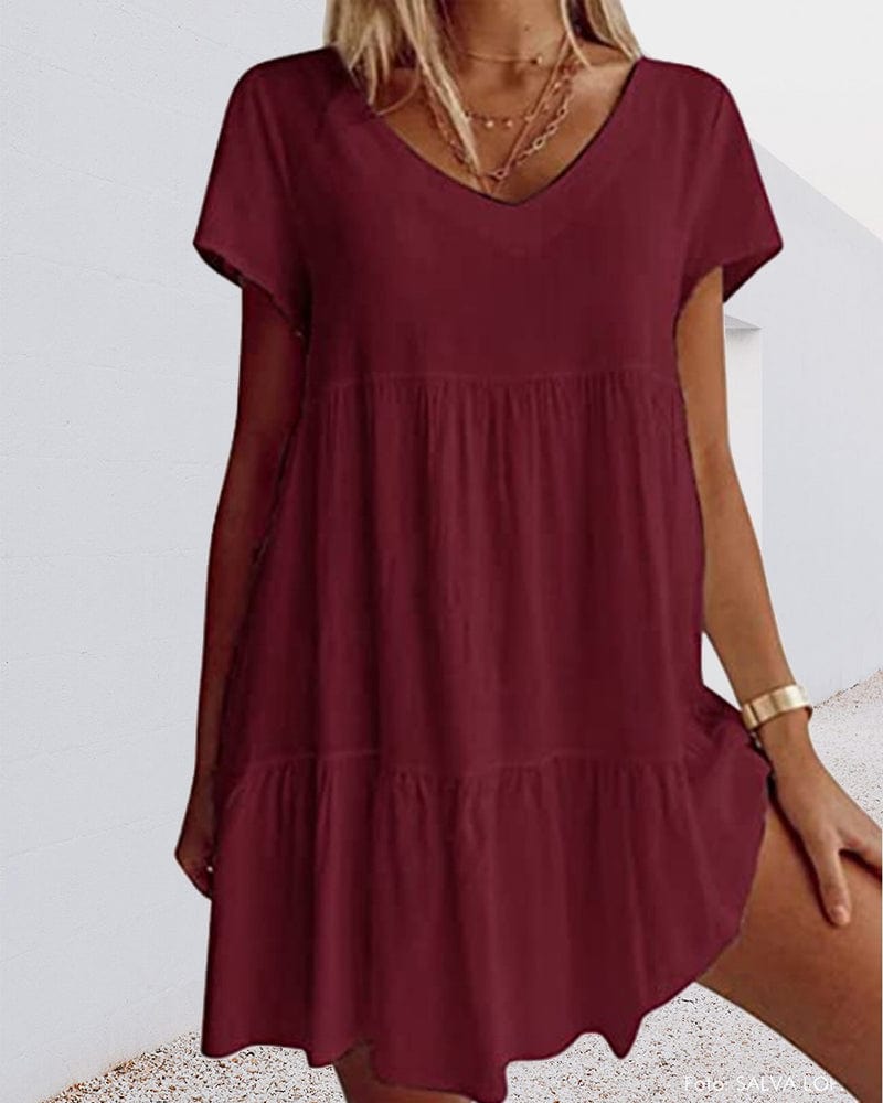 Alessandra - Casual Loose Short-Sleeve Dress