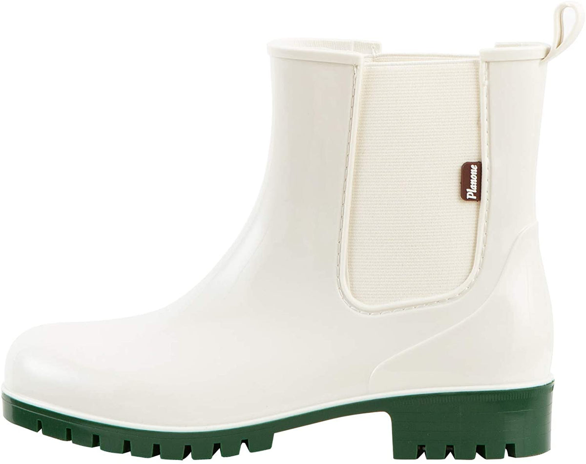 White Chelsea Anti-Slipping Waterproof Rainboots
