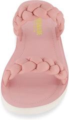 Cushionaire Pink Island Braided Slide Sandal