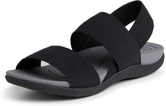 Comfy Moss Green Sling Back Rubber Strappy Sandals