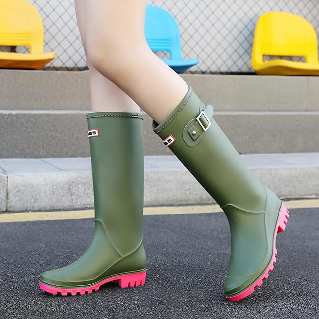 Water Resistant Black Stylish Rain Boots Water Shoes