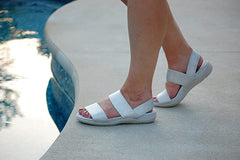 Comfy Black Sling Back Rubber Strappy Sandals