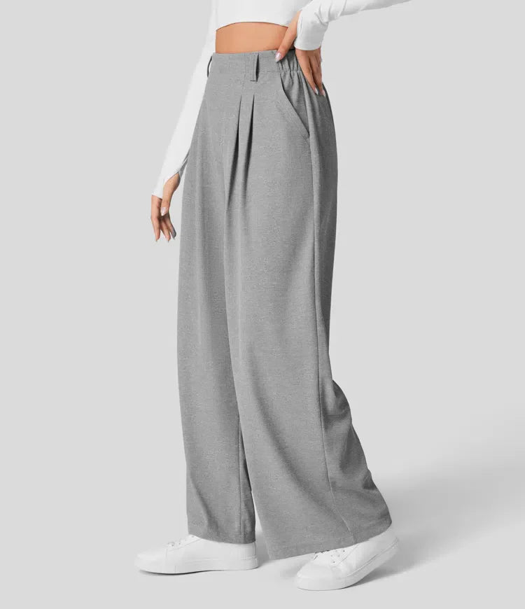 HIGH-WAISTED WORK TROUSERS