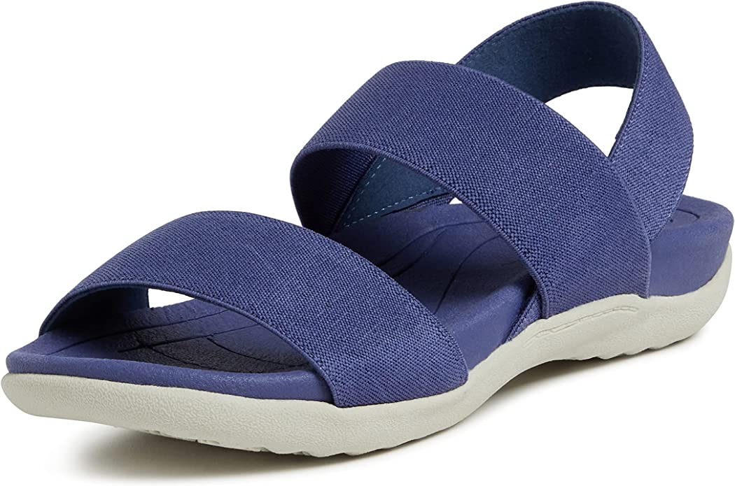 Comfy Black Sling Back Rubber Strappy Sandals