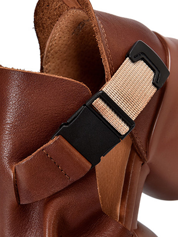 Closed-Toe Platform Shoes Sandals