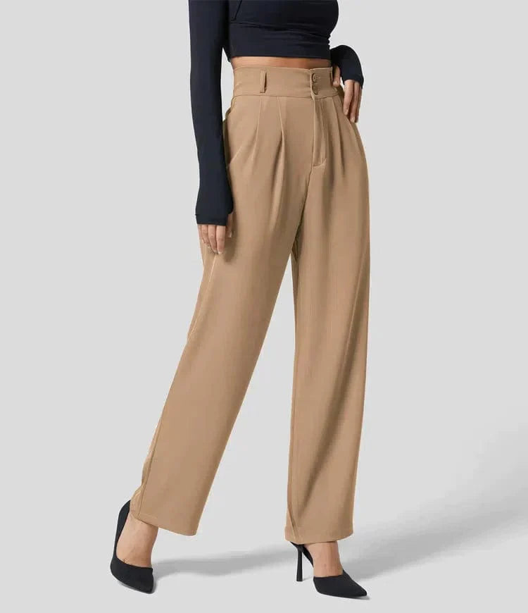 High-waisted casual pants