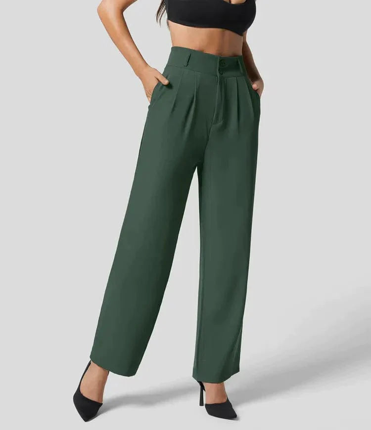 High-waisted casual pants