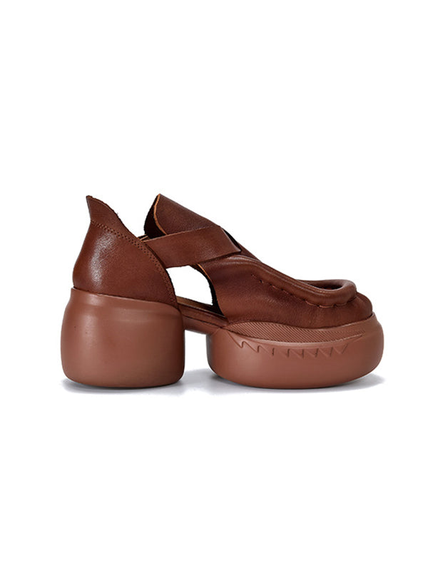 Closed-Toe Platform Shoes Sandals