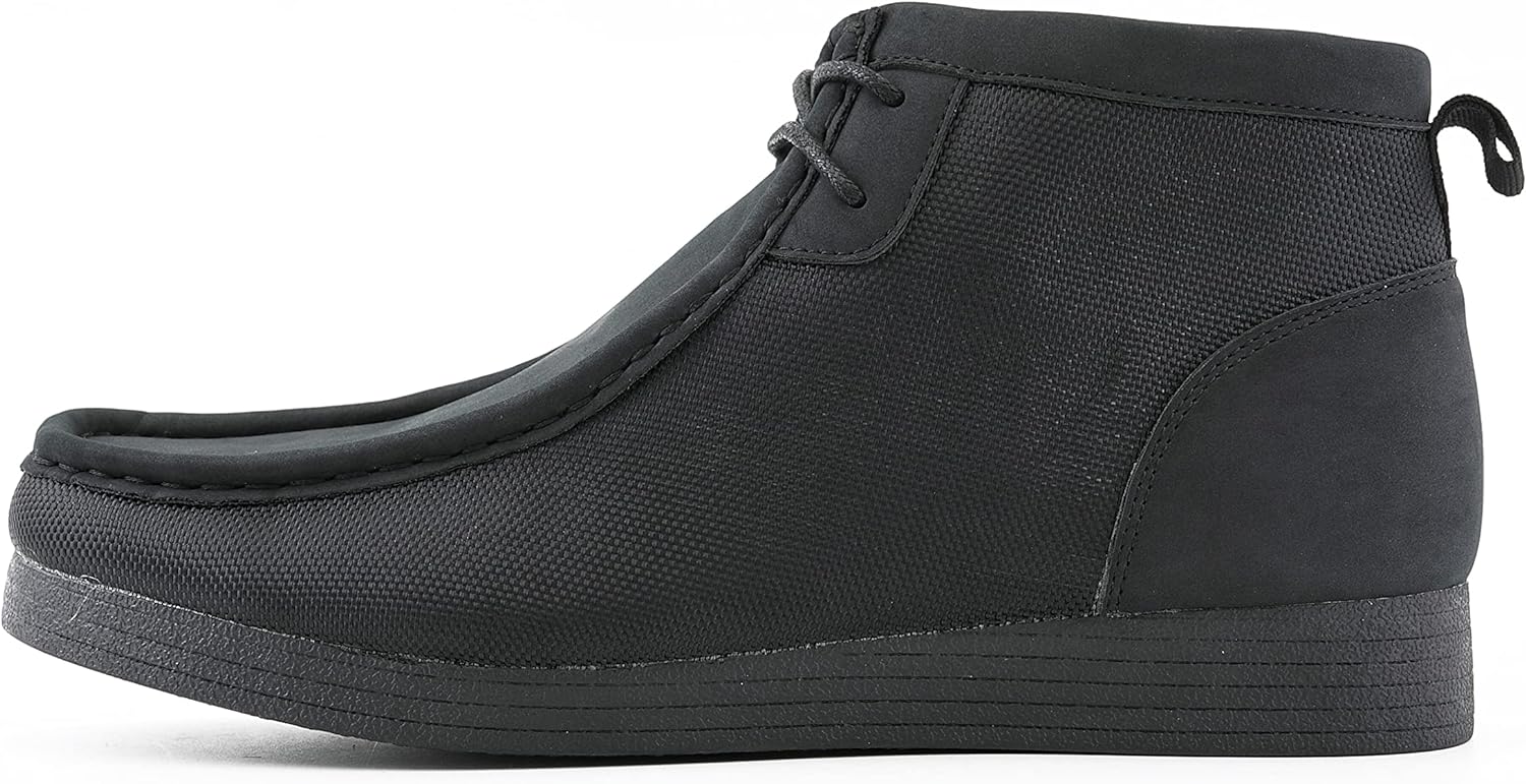 Men's Dark Blue Lace Up High Top Suede Boots