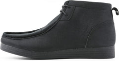 Men's Dark Blue Lace Up High Top Suede Boots