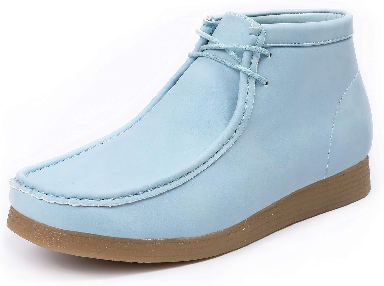 Men's Dark Blue Lace Up High Top Suede Boots