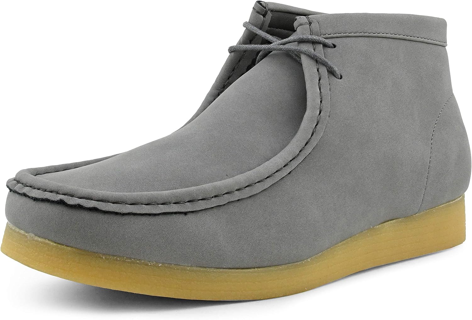 Men's Yellow Lace Up High Top Suede Boots