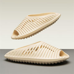 Beige Men's Modern Beach Summer Slide Sandals