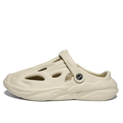 Beige Men's Closed Toe Beach Slide Sandals