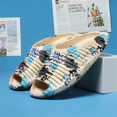 Beige Men's Modern Beach Summer Slide Sandals