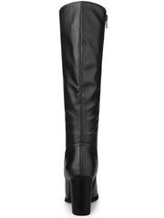 Black Pretty Girl Knee High Faux Leather Boots