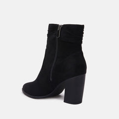 Black Slouchy Suede Ankle Boots