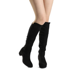 Black Pixie Black Knee High Fashion Boots