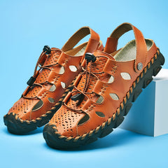 Men's Leather Camel Anti-Slip Outdoor Sandals