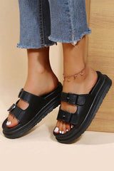New Fashion Spring Outfit Buckle Platform Slide Sandals