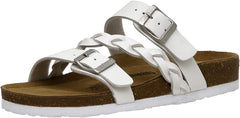 Stone Braided Soft Cork Buckle Summer Sandals