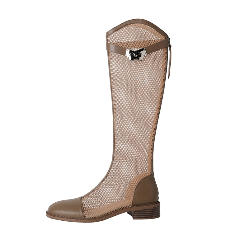 Dani Mesh Knee High Boots - 5 Colors