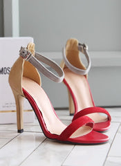 Petite Ankle Strap Suede Party Dress Sandal Jasmine