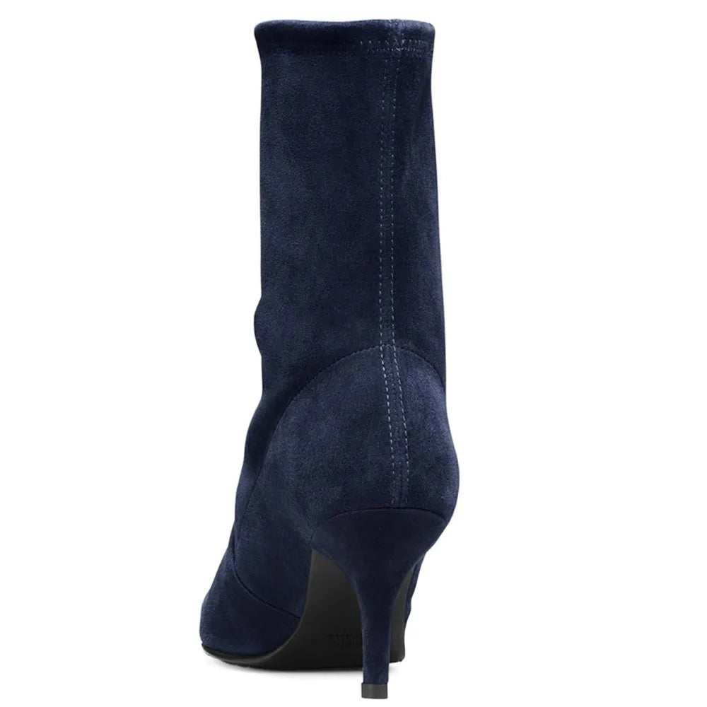 Cecillia Stretch Ankle Sock Boots - Navy 40/US 8.5