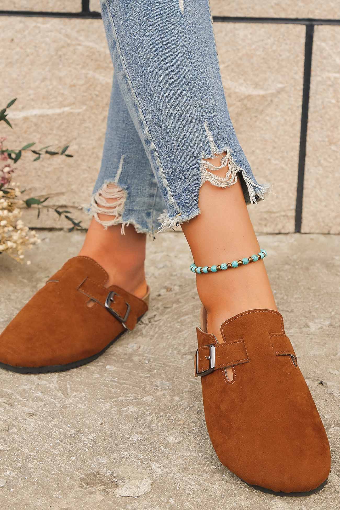 New Fashion Spring Outfit Half-toe Slip On Flat Slippers