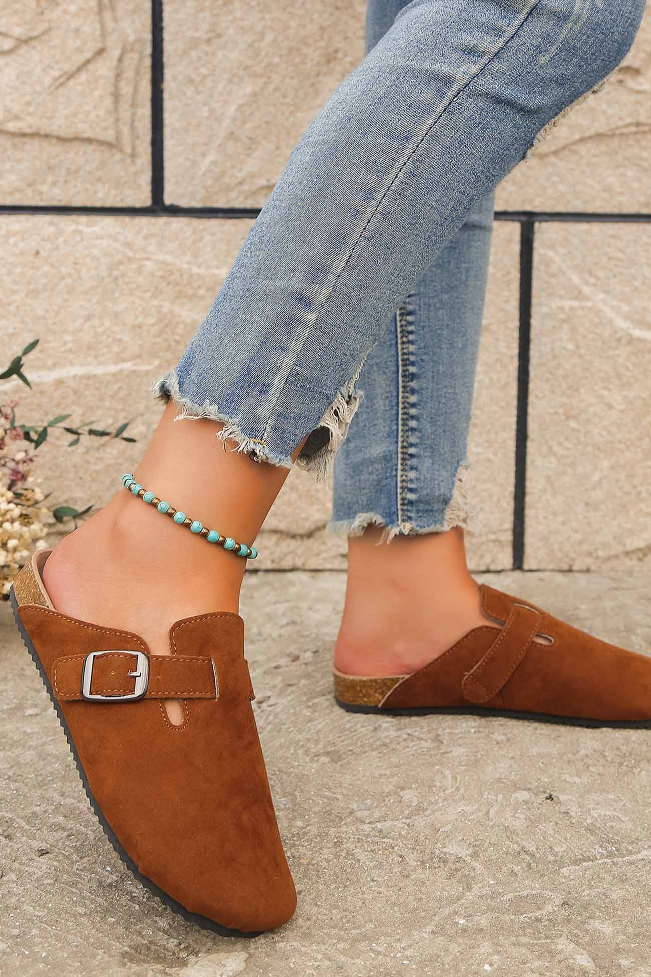 New Fashion Spring Outfit Half-toe Slip On Flat Slippers