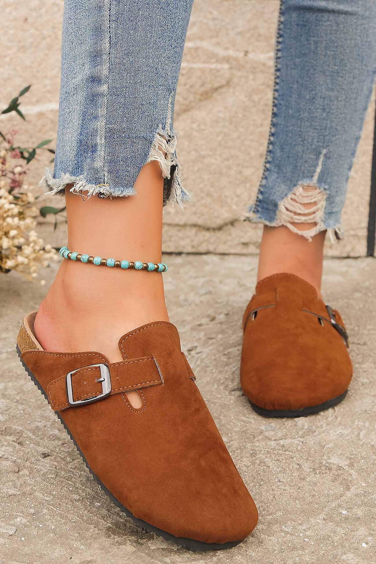 New Fashion Spring Outfit Half-toe Slip On Flat Slippers