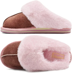 Fluffy Red Dual Memory Foam Slippers