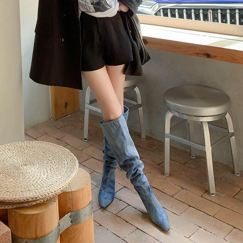 Kylee Denim Slouchy Boots