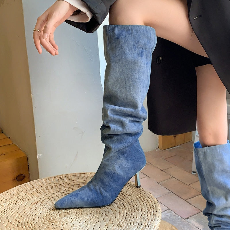 Kylee Denim Slouchy Boots