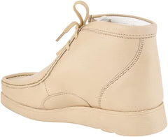 Men's Genuine Leather Beige Moccasin Style Boots
