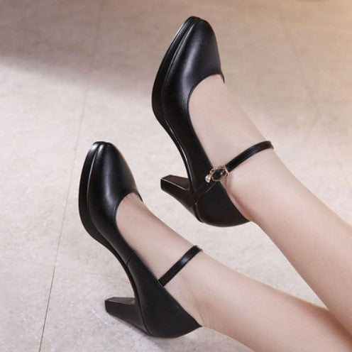 Ladies Small Size Mary Jane High Heel Pumps SS80