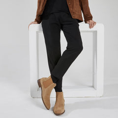 Men's Suede Khaki Classic Leather Chelsea Style Boots