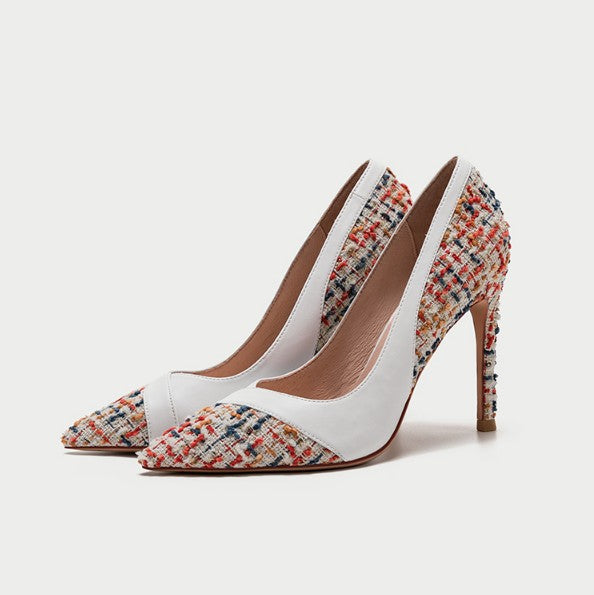 Leather Heels For Little Feet Women BS394