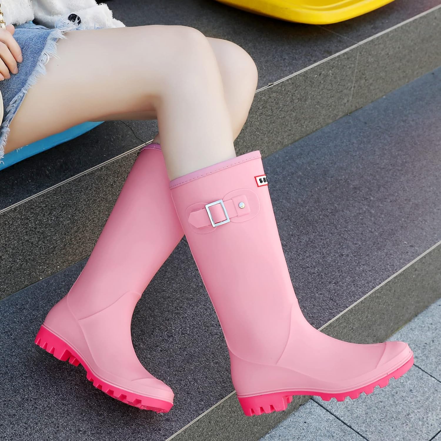 Water Resistant Pink Stylish Rain Boots Water Shoes