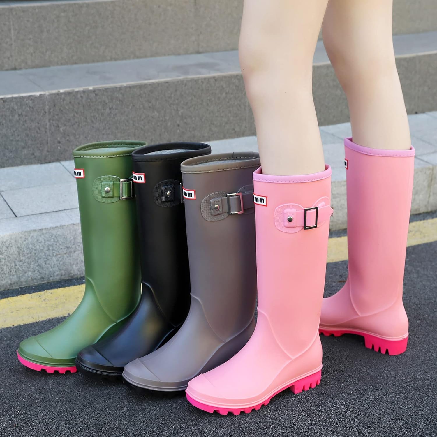 Water Resistant Gray Stylish Rain Boots Water Shoes