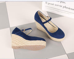 Mary Jane Wedge Heel Shoes For Petite Feet GS361