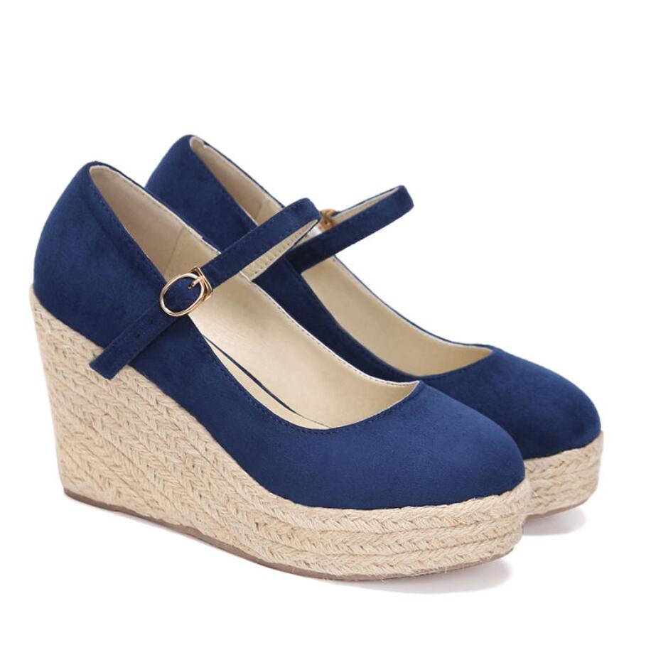 Mary Jane Wedge Heel Shoes For Petite Feet GS361