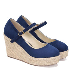 Mary Jane Wedge Heel Shoes For Petite Feet GS361