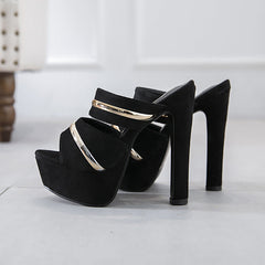 Women's Waterproof Platform Thick Peep Toe Fashion Sandals