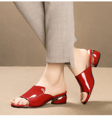 Women's Mid Chunky Summer Soft Outer Wear Heels