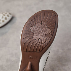 Women's Wear Summer Mid Soft Bottom Ethnic Heels