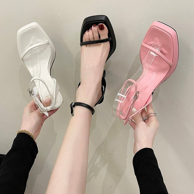 Women's High Korean Style Sexy Niche Pink Heels