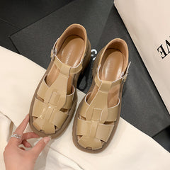 Women's Outerwear Summer Authentic Hollow Out Weave Sandals